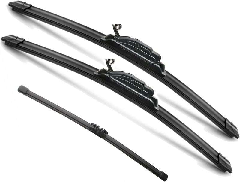 JustCar 3 wipers Replacement for Ford Expedition 2018-2023,Lincoln Navigator 2017-2021, Windshield Wiper Blades Original Equipment Replacement - 22"/22"/11" (Set of 3) U/J HOOK - Image 1